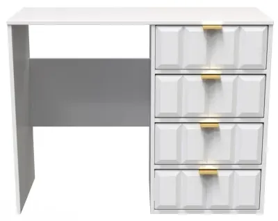 Cube 4 Drawer Desk - White Matt image