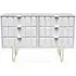 Cube 6 Drawer Midi Chest with Hairpin Legs - White