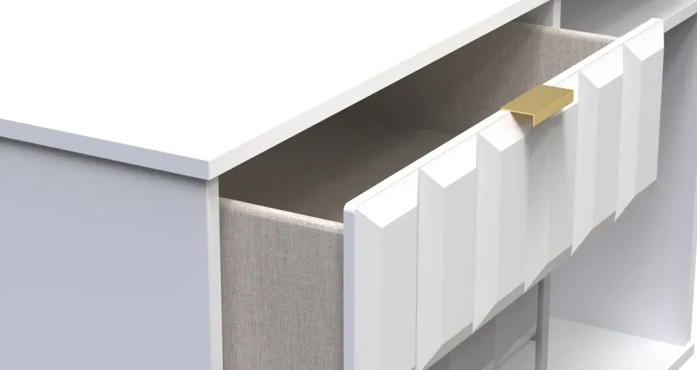 Cube 95cm TV Unit with Hairpin Legs - White Matt