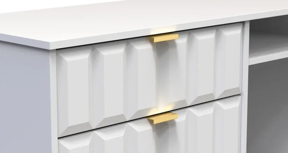 Cube 95cm TV Unit with Hairpin Legs - White Matt