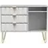 Cube 95cm TV Unit with Hairpin Legs - White Matt