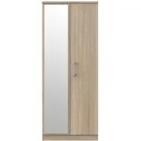 Devon 2 Door Wardrobe with Mirror - Bardolino