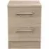 Devon 2 Drawer Bedside Cabinet - Bardolino, Oak Effect