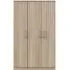 Devon 3 Door Tall Wardrobe - Bardolino, Oak Effect