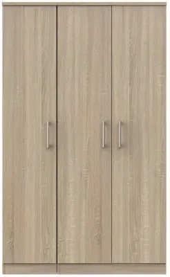Devon 3 Door Tall Wardrobe - Bardolino, Oak Effect image