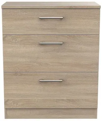 Devon 3 Drawer Deep Chest - Oak Effect