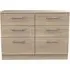 Devon 6 Drawer Midi Chest - Oak Effect