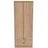 Diamond 2 Door 2 Drawer Tall Wardrobe - Bardolino Oak