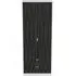 Diamond 2 Door 2 Drawer Tall Wardrobe - Black and White