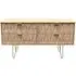 Diamond Bed Box with Hairpin Legs - Bardolino Oak
