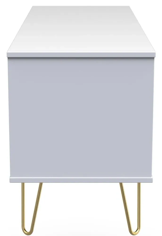 Diamond Bed Box with Hairpin Legs - Black and White