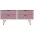 Diamond Bed Box with Hairpin Legs - Pink, White