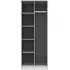 Diamond Front Open Wardrobe - White