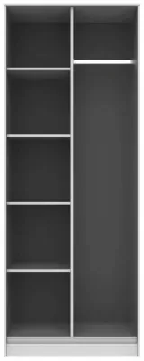 Diamond Front Open Wardrobe - White image