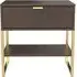 Diego 1 Drawer Bedside Table - Copper and Gold