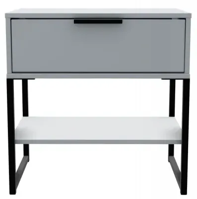 Diego 1 Drawer Bedside Table - Dust Grey
