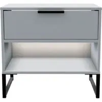 Diego 1 Drawer Midi Bedside Table - Dust Grey