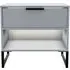 Diego 1 Drawer Midi Bedside Table - Dust Grey