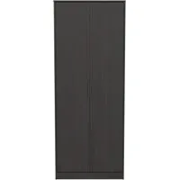 Diego 2 Door Tall Wardrobe - Black