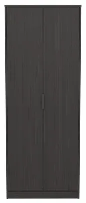 Diego 2 Door Tall Wardrobe - Black image