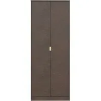 Diego 2 Door Tall Wardrobe - Copper and Gold