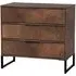 Diego 3 Drawer Small Chest - Copper and Black