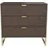 Diego 3 Drawer Small Chest - Copper and Gold
