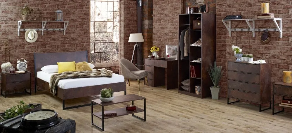 Diego 4 Drawer Chest - Copper and Black, MDF