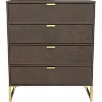 Diego 4 Drawer Chest - Copper and Gold, Particle Wood