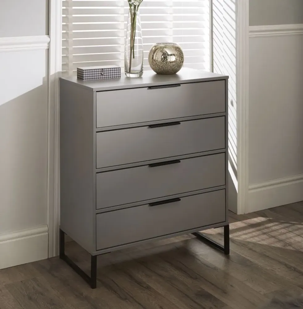 Diego 4 Drawer Chest - Grey
