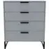 Diego 4 Drawer Chest - Grey