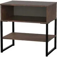 Diego Bedside Table - Copper and Black, Particle Wood