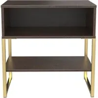 Diego Bedside Table - Copper and Gold, Particle Wood