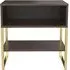 Diego Bedside Table - Copper and Gold, Particle Wood