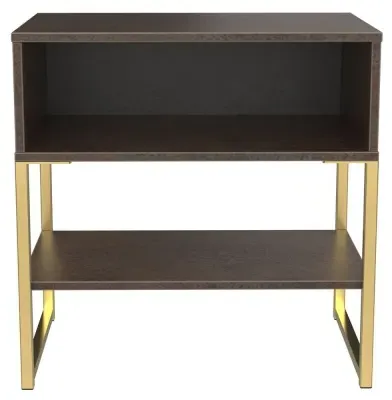 Diego Bedside Table - Copper and Gold, Particle Wood