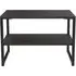 Diego Lamp Table with Shelf - Black, Particle Wood