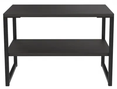 Diego Lamp Table with Shelf - Black, Particle Wood image