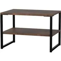 Diego Lamp Table with Shelf - Copper, Particle Wood