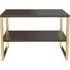 Diego Lamp Table with Shelf - Copper, Particle Wood