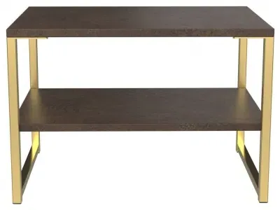 Diego Lamp Table with Shelf - Copper, Particle Wood