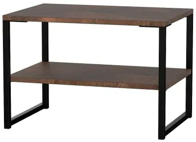 Diego Lamp Table with Shelf - Copper, Particle Wood