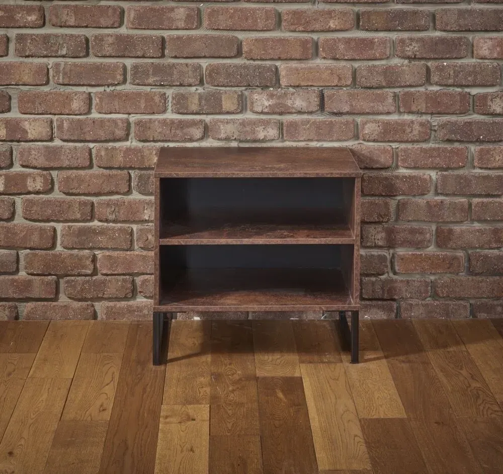 Diego Midi Bedside Table - Copper and Black