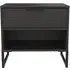 Diego Midi Bedside Table with Drawer - Black