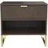 Diego Midi Bedside Table with Drawer - Copper and Gold