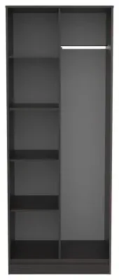 Diego Open Shelf Wardrobe - Black image