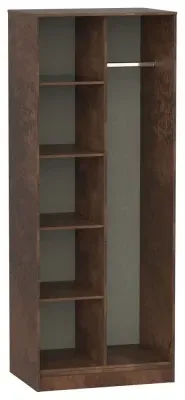Diego Open Shelf Wardrobe - RH - Copper