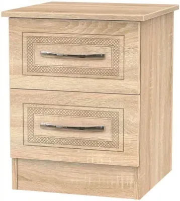 Dorset 2 Drawer Bedside Cabinet - Bardolino image
