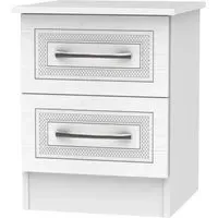 Dorset 2 Drawer Bedside Cabinet - White