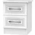 Dorset 2 Drawer Bedside Cabinet - White