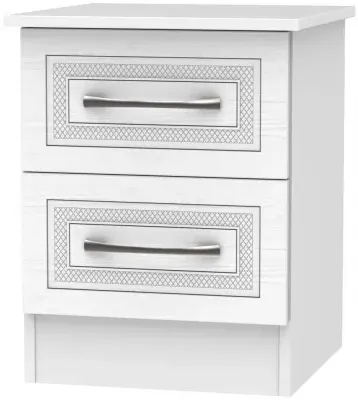 Dorset 2 Drawer Bedside Cabinet - White